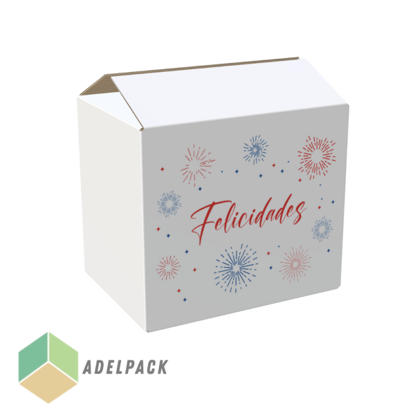Caja Diseño Felicidades - 38x26x32cm